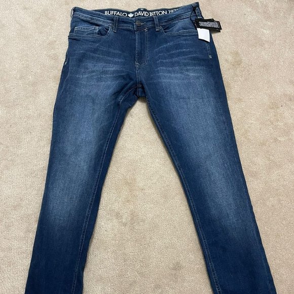 Buffalo David Bitton Max-X Medium Wash Skinny Stretch Men's Jeans 32/34 New - Picture 1 of 4